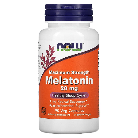 Melatonina 20mg Força Máxima 90 Caps Now Foods