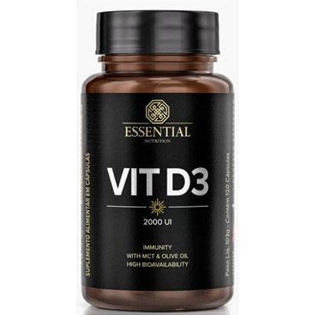 Vitamina D3 2000ui 120 Cápsulas Essential Nutrition