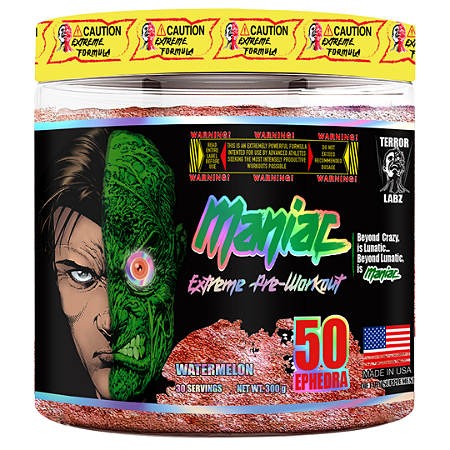 Pré-Treino Maniac Importado 300g Terror Labz