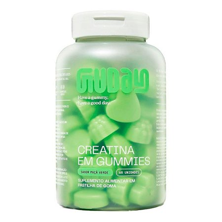 Guday Creatina Em Gummies 60 Gomas Maçã Verde