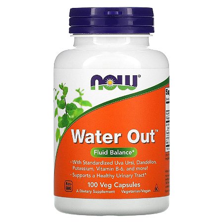 Water Out 100 cápsulas Now Foods