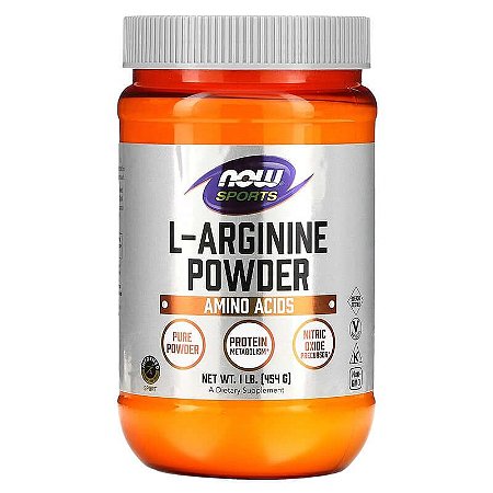 L-Arginina em pó 454g Now Foods