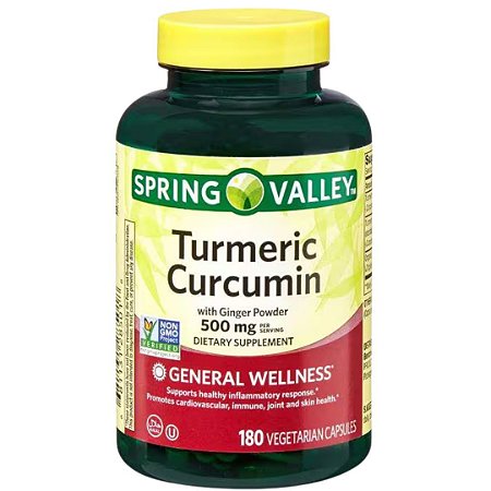 Cúrcuma Curcumin 500mg 180 Cápsulas Spring Valley