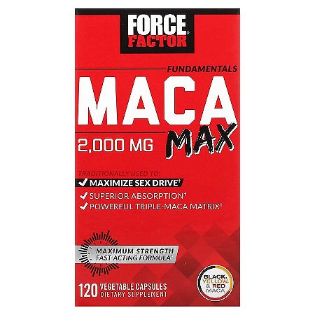 Maca Max 2000 miligramas 120 Cápsulas Force Factor