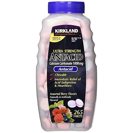 Antiácido Ultra Strength Kirkland Signature 1000mg 265 Tabletes
