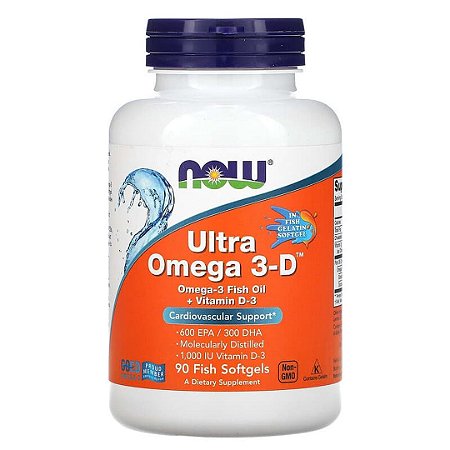 Ultra Omega 3-D 600 Epa/300 Dha 90 Softgels Now Foods
