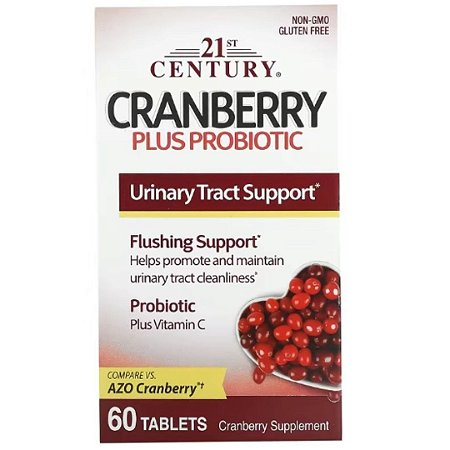 Probiótico Cranberry Plus 60 Comprimidos 21st Century