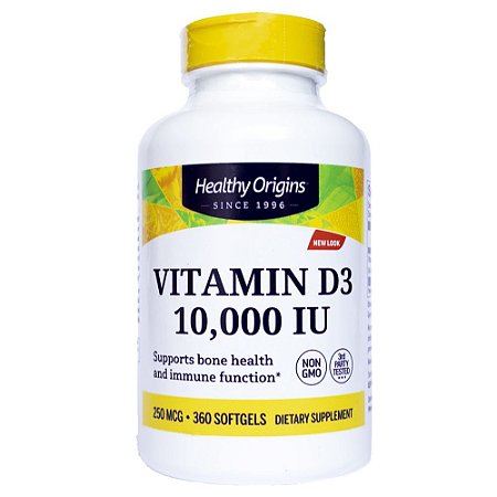 Vitamina D3 10.000 ui 360 Softgels Healthy Origins