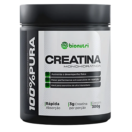 Creatina Monohidratada 100% Pura 300g Bionutri