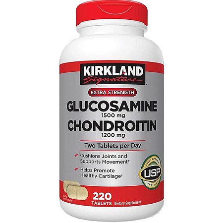Glucosamina 1500mg E Condroitina 1200mg, 220 Tablets Kirkland