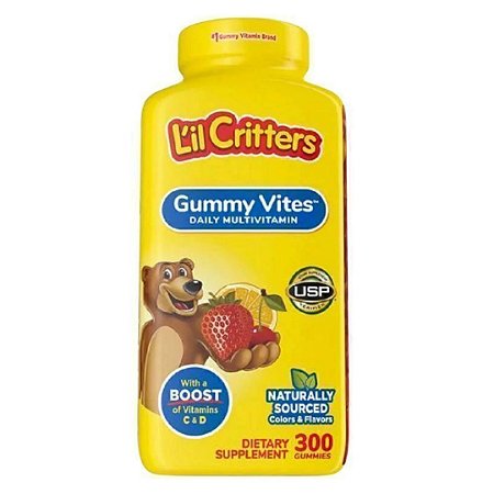 Vitamina Infantil multivitaminico Lil critters Gummy Vites 300 gomas
