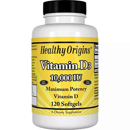 Vitamina D3 10,000ui 120 Softgels Healthy Origins
