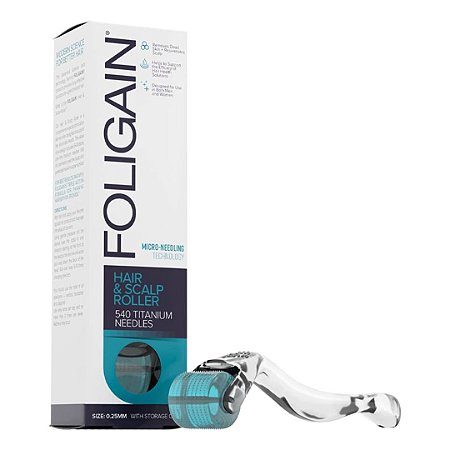 Dermaroller de Cabelo e Couro Cabeludo 540 agulhas Foligain