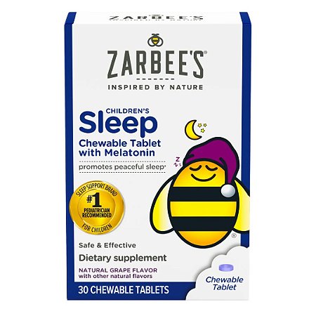 Melatonina Kids 1mg 30 Comprimidos Mastigáveis Zarbee's