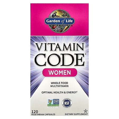 Multivitamínico Feminino Vitamin Code 120 Cápsulas Garden of Life
