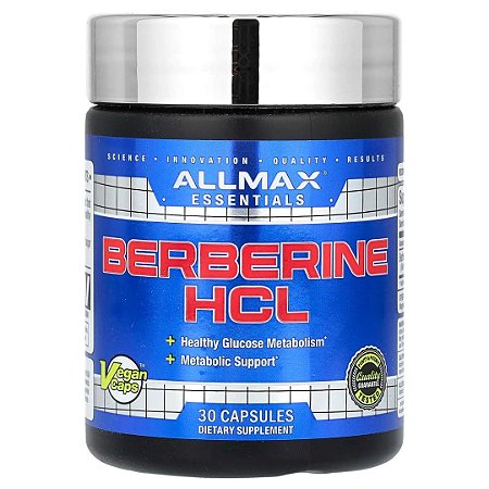 Berberina HCL Cloridrato 500mg 30 Cápsulas Allmax