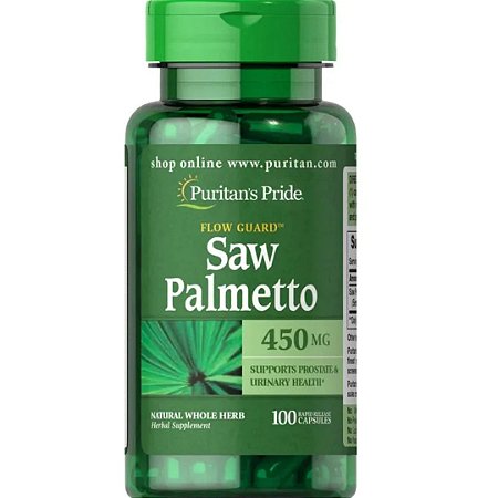 Saw Palmetto, 450mg, 100 Cápsulas, Puritan's Pride