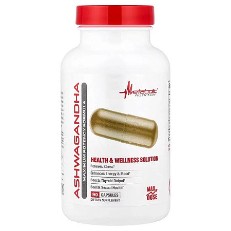 Ashwagandha, 90 Cápsulas Metabolic Nutrition