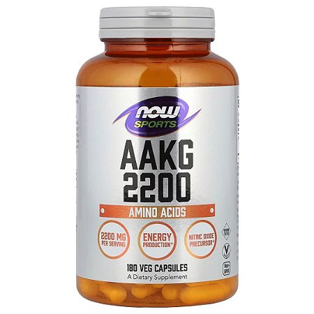 AAKG 2200 Amino Ácidos, 180 Cápsulas Now Foods