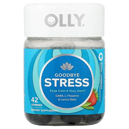 Goodbye Stress, Suplemento para Alívio do Estresse, 42 Gomas, Sabor Frutas Silvestres, OLLY