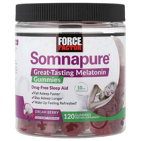 Somnapure Melatonina Dream Berry 120 Gummies Force Factor