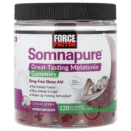 Somnapure Melatonina 120 Gummies Frutas Silvestres Force Factor