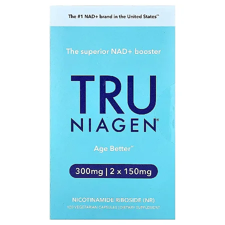 Niagen 150mg Nicotinamida Ribosídeo, 120 Cápsulas, NAD+ Tru Niagen