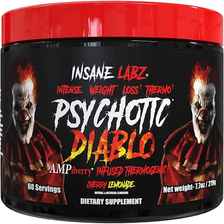Termogênico Pré Treino Psychotic Diablo, 215g 60 doses Insane Labz