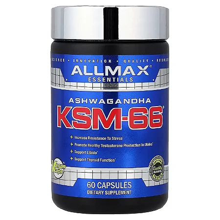 Ashwagandha KSM-66, 60 Cápsulas, Allmax Nutrition