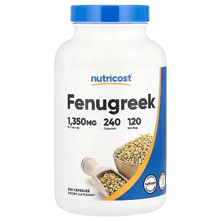 Fenugreek, Feno Grego 1350mg, 240 Cápsulas, Nutricost