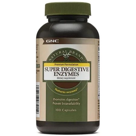 Super Enzimas Digestivas 100 Cápsulas, 6 Enzimas com Bromelaína - GNC