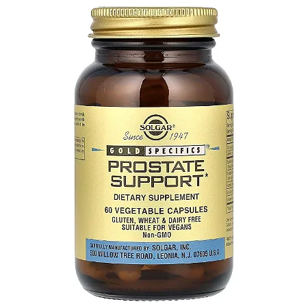 Prostate Support Gold Specifics, 60 Cápsulas Veganas, Saw Palmetto e Licopeno - Solgar