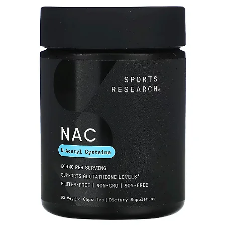 NAC N-Acetil-Cisteína 600mg, 90 Cápsulas, 90 Doses - Sports Research