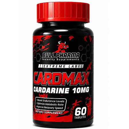 Cardarine CardMax 10mg, Máxima Resistência e Definição, 60 Tabs Bull Pharma