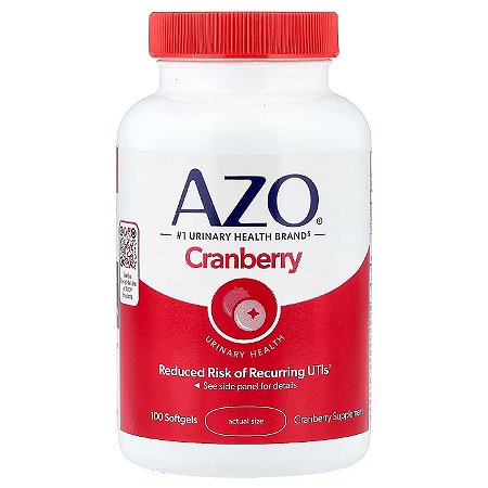 Cranberry, 100 Softgels, Equivalente a 25.000mg de Fruta com Vitamina C - AZO