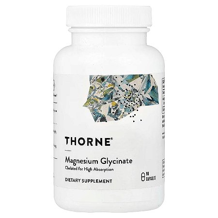 Magnésio Glicinato 120mg, Relaxamento, Qualidade do Sono e Equilíbrio Diário, 90 Cápsulas, Thorne