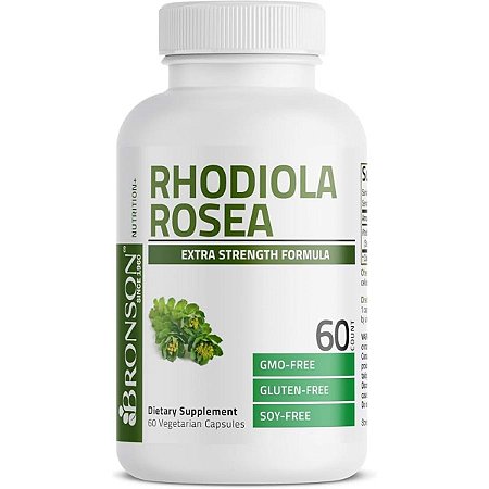 Rhodiola Rosea 250mg Adaptógeno 60 Cápsulas - Bronson
