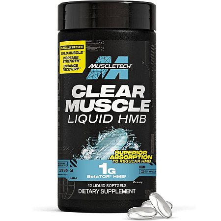 Clear Muscle HMB, 42 Cápsulas Líquidas Muscletech
