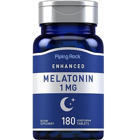 Melatonina 1mg 180 Tabletes Vegetarianos - Piping Rock