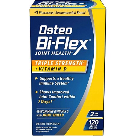 Osteo Bi-Flex Triple Strength com Vitamina D 120 Tabletes - Glucosamina 1500mg