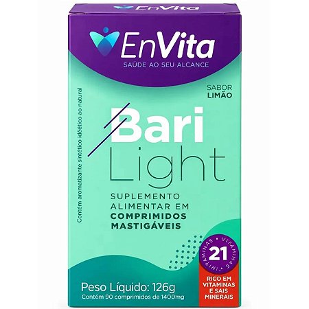Bari Light Bariátrico 21 Vitaminas e Minerais 90 Comprimidos Mastigáveis - EnVita