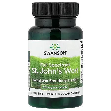 Erva de São João 375mg 60 Cápsulas Veganas - Swanson