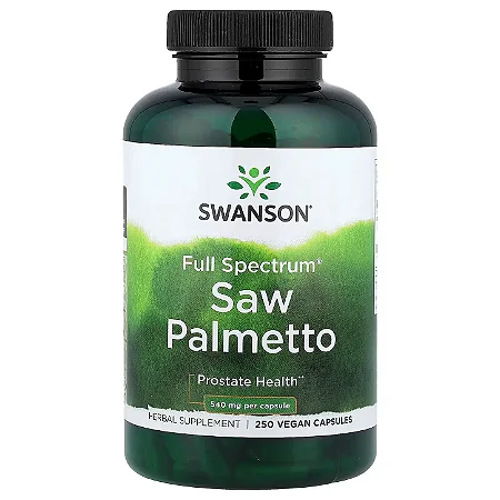 Saw Palmetto 540mg 250 Cápsulas Veganas - Swanson