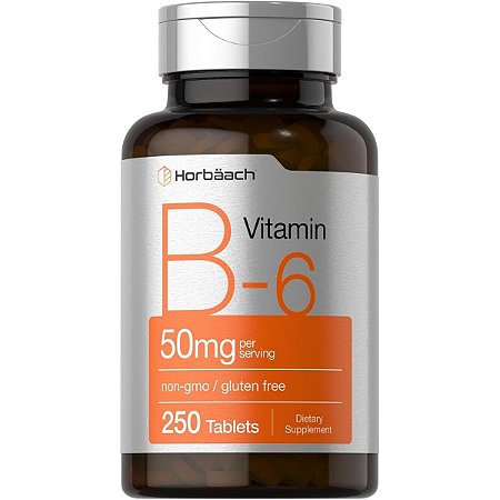 Vitamina B6, 100mg, 120 Tabletes Horbaach