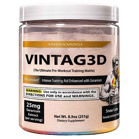 Pré-Treino Vintag3D 251g c/ DMHA - Vintage Muscle