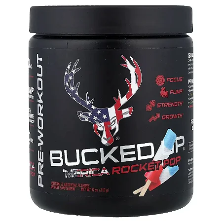 Pré-Treino Bucked Up Sabor ‘Merica Rocket Pop 312g 30 Doses