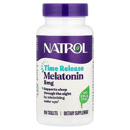 Melatonina 5mg Liberação Lenta 100 Tabletes Natrol