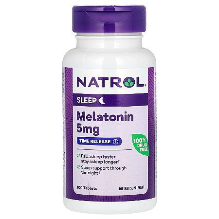 Melatonina 5mg Liberação Lenta 100 Tabletes Natrol