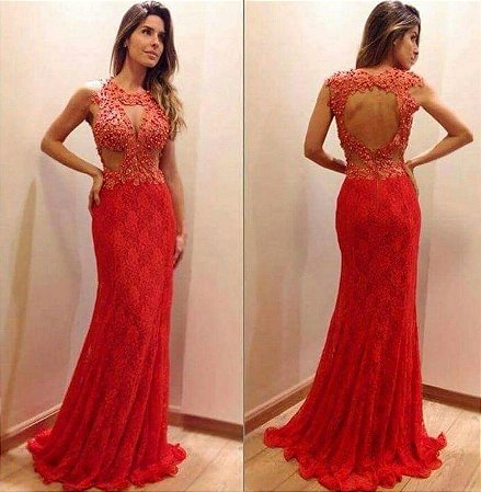 vestido longo bordado com perola