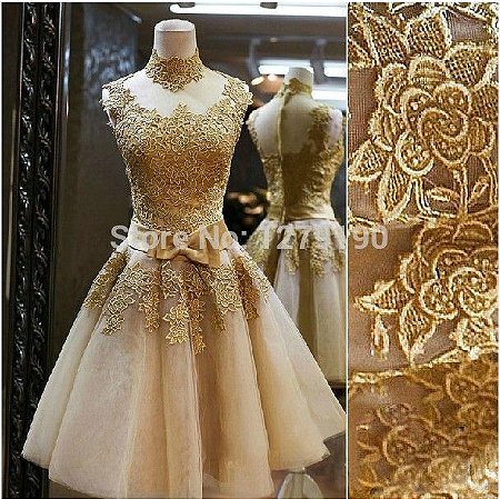 vestido tule dourado